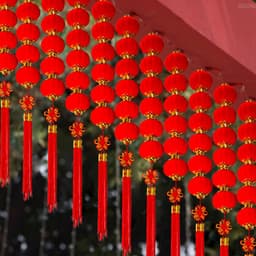 Set (  từ  6-30 quả ) Đèn Lồng mini Màu Đỏ Phong Cách Trung Hoa Dùng Để Trang Trí Tiệc Năm Mới 1