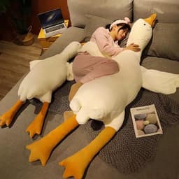 thú nhồi bông Vịt Trầm Cảm Chú Vịt gấu Nhồi Bông Màu Trắng Cỡ Lớn 5