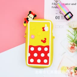 [Trung, vừa điện thoại] Túi đeo chéo silicon pop it hình mickey thời trang đựng bao lì xì, điện thoại, làm quà tặng 6