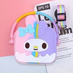 Túi xách silicon hình thỏ tai dài 2 trong 1 cầm tay đeo chéo thời trang đựng bao bì lì xì, mỹ phẩm 7