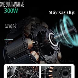 Máy Xay Đa Năng, Xay Thịt, Rau Củ Qủa, Dung Tích 2L, Cối Inox304 Bền Bỉ, Lưỡi Thép Không Rỉ 7