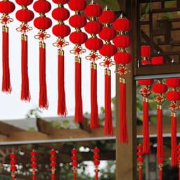 Set (  từ  6-30 quả ) Đèn Lồng mini Màu Đỏ Phong Cách Trung Hoa Dùng Để Trang Trí Tiệc Năm Mới 2