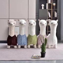 thú nhồi bông G.hế lạc đà Alpaca 110cm và 65cm decor trang trí phòng ngủ phòng khách 4