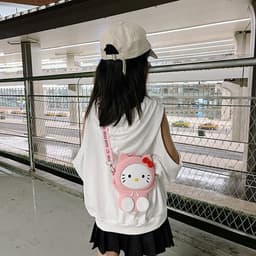 [Lớn, vừa điện thoại] Túi đeo chéo silicon hình mèo kitty thời trang đựng bao lì xì, mỹ phẩm, điện thoại, làm quà tặng 4