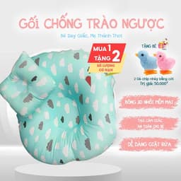 Gối đệm chống trào ngược cho bé gối chống trào ngược cho trẻ sơ sinh tặng kèm gối nhỏ cho bé gối chống trào 2