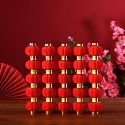 Set (  từ  6-30 quả ) Đèn Lồng mini Màu Đỏ Phong Cách Trung Hoa Dùng Để Trang Trí Tiệc Năm Mới 5