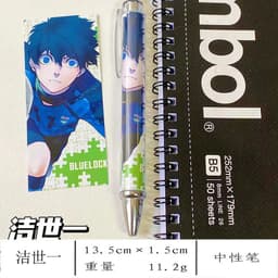 Bút bi viết in hình BLUE LOCK acrylic manga anime chibi quà tặng xinh xắn phụ kiện học tập tiện lợi 5