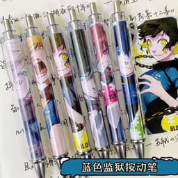 Bút bi viết in hình BLUE LOCK acrylic manga anime chibi quà tặng xinh xắn phụ kiện học tập tiện lợi 4