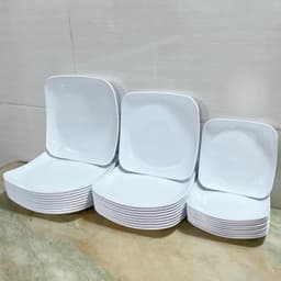 Combo 5 đĩa nhựa phíp vuông 3 size nhựa cao cấp Việt Nhật để hoa quả, đồ ăn bền đẹp chịu nhiệt 5