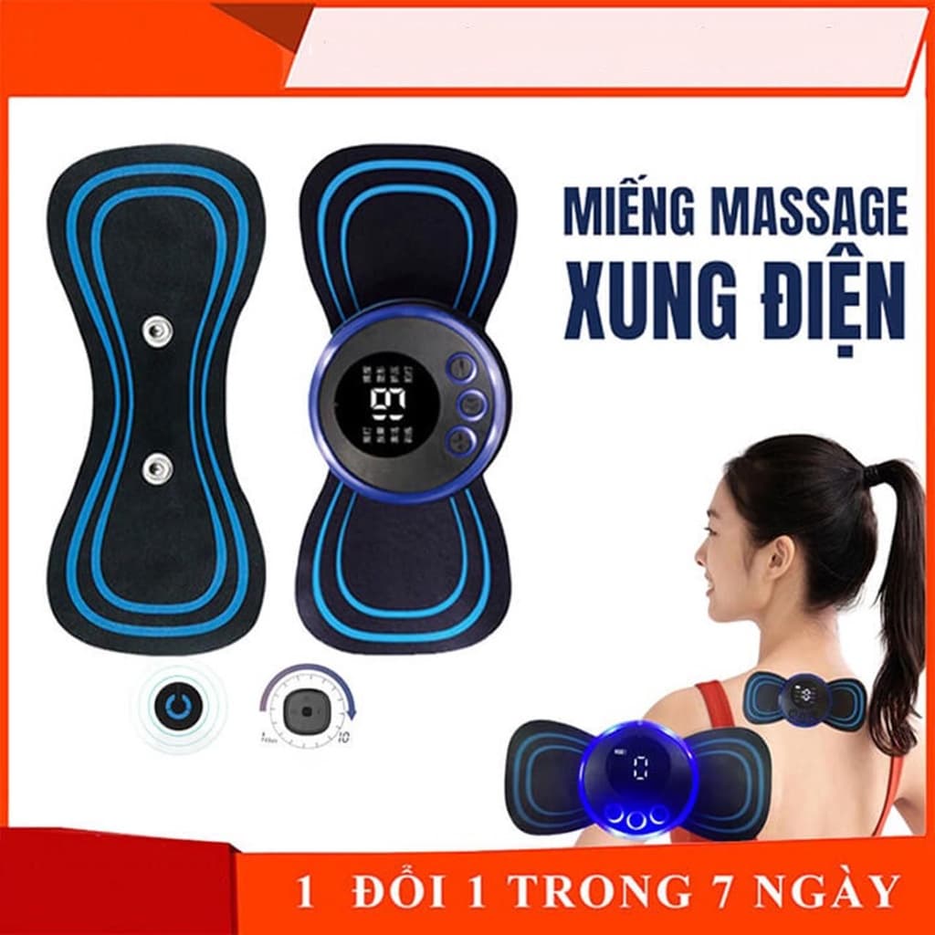 Miếng Dán Massage Xung Điện Máy Massage Toàn Thân 10 Chế Độ Giảm Đau Nhức Hiệu Quả