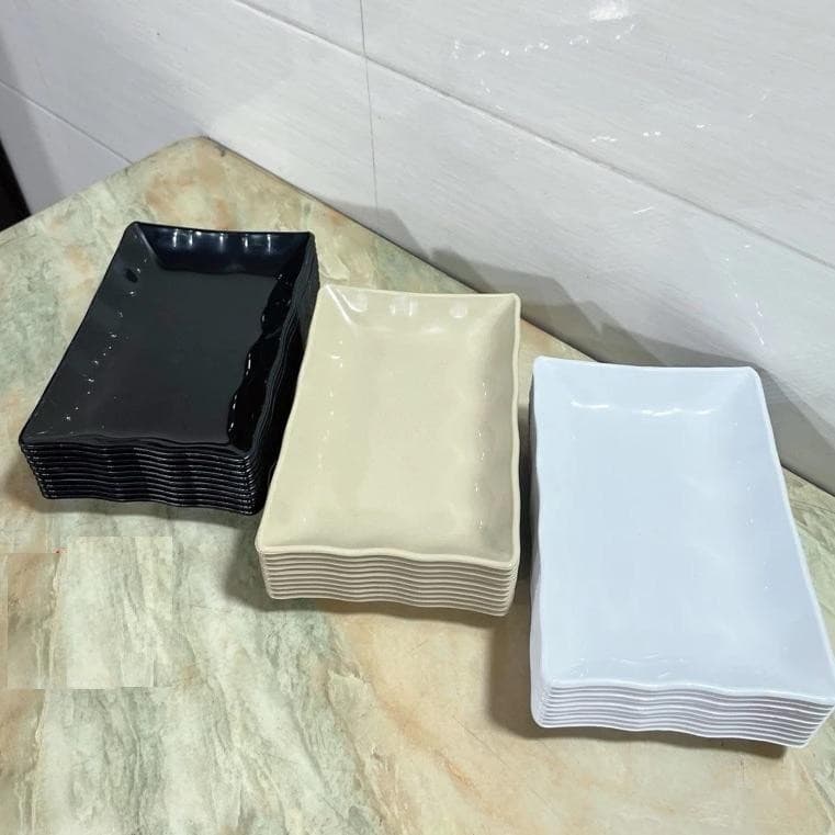 Combo 5,10 Đĩa nhựa phíp chữ nhật hàng cao cấp Việt Nhật Đĩa đựng hoa quả, bánh kẹo thực phẩm bền đẹp