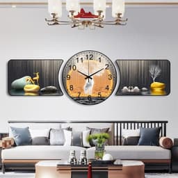 Bộ 3 Tranh Khuyết Đồng Hồ Tráng Gương - Trang Trí Phòng Khách/ Phòng Ăn/ Phòng Làm Việc. 4