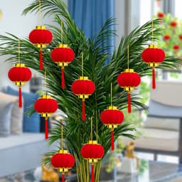 Set (  từ  6-30 quả ) Đèn Lồng mini Màu Đỏ Phong Cách Trung Hoa Dùng Để Trang Trí Tiệc Năm Mới 8