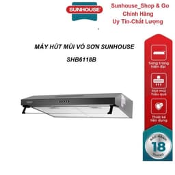 Máy hút mùi Sunhouse SHB6118B_Hàng chính hãng 1