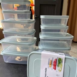 Bộ 6-9-12 Hộp đựng thực phẩm Hokori chữ nhật 2300ml,1400ml,700ml  để tủ lạnh, dùng được lò vi sóng 7
