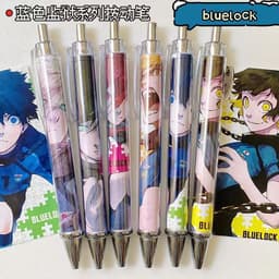 Bút bi viết in hình BLUE LOCK acrylic manga anime chibi quà tặng xinh xắn phụ kiện học tập tiện lợi 3