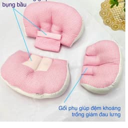 Gối bầu cánh tiên gối bà bầu và e bé, nâng đỡ bụng, hỗ trợ giảm đau lưng, dễ ngủ 4