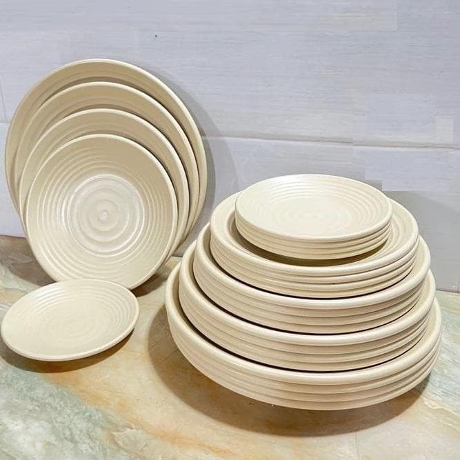 Combo 5 Đĩa nhựa tròn Thái hàng cao cấp Việt Nhật, đĩa đựng đồ ăn hoa quả phong cách sang trọng, quý phái.