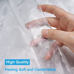 Rèm Phòng Tắm Trắng trong họa tiết 3D (180cm X 180cm) PEVA (Ảnh + Video thật ) 5