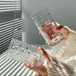 Combo 10 Cốc nhựa Mica cao cấp hình đan mây Việt Nhật plastic 380ml. 455ml bền đẹp sang trọng 2