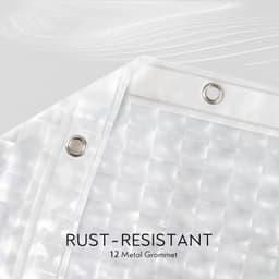 Rèm Phòng Tắm Trắng trong họa tiết 3D (180cm X 180cm) PEVA (Ảnh + Video thật ) 3