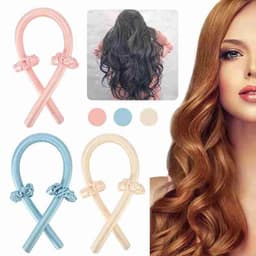 Bộ 3 Món Uốn Tóc Không Nhiệt LHWA  Gồm 1 Kẹp + 2 Dây Chun + 1Thanh Dài Vải Mềm 3