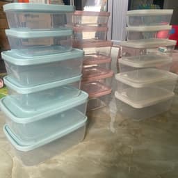 Bộ 6-9-12 Hộp đựng thực phẩm Hokori chữ nhật 2300ml,1400ml,700ml  để tủ lạnh, dùng được lò vi sóng 5