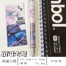 Bút bi viết in hình BLUE LOCK acrylic manga anime chibi quà tặng xinh xắn phụ kiện học tập tiện lợi 8