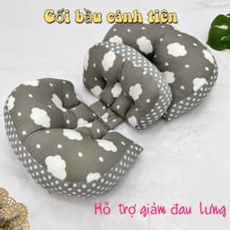 Gối bầu cánh tiên gối bà bầu và e bé, nâng đỡ bụng, hỗ trợ giảm đau lưng, dễ ngủ 9