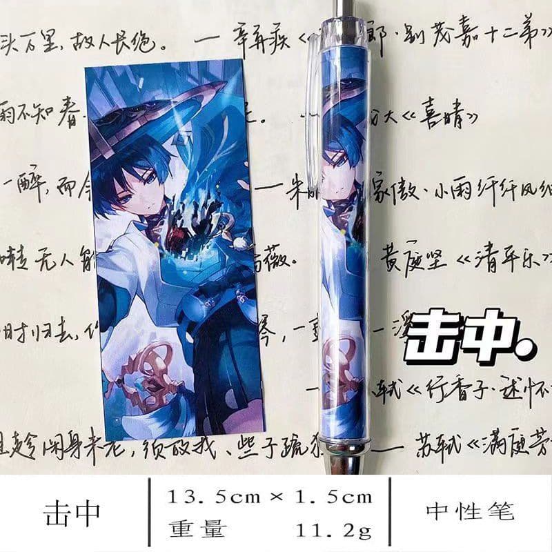 Bút bi viết in hình Genshin Impact  phụ kiện học tập game manga anime chibi quà tặng xinh xắn tiện lợi