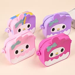 Túi xách silicon hình thỏ tai dài 2 trong 1 cầm tay đeo chéo thời trang đựng bao bì lì xì, mỹ phẩm 4