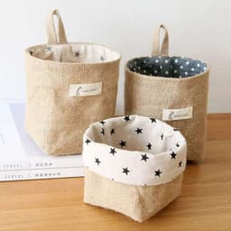 Túi Vải Lanh Cotton Treo Tường Đa Năng Decor Phòng Làm Việc Xinh Sang Chảnh 3