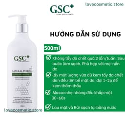 {Sản phẩm chiết} Tẩy da chết mặt, tdc sinh học làm mềm, mịn GSC Natural Peeling 50ml 6