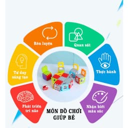 Đồ chơi lắp ghép 3D lâu đài 160 chi tiết giúp trẻ phát triển tư duy sáng tạo. 4