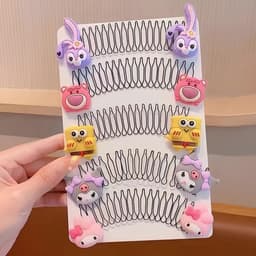 Sét 5 XƯỢC TÓC CHỐNG RỐI TÓC, DẠNG LÒ XO CHO BÉ HÌNH CON VẬT 1