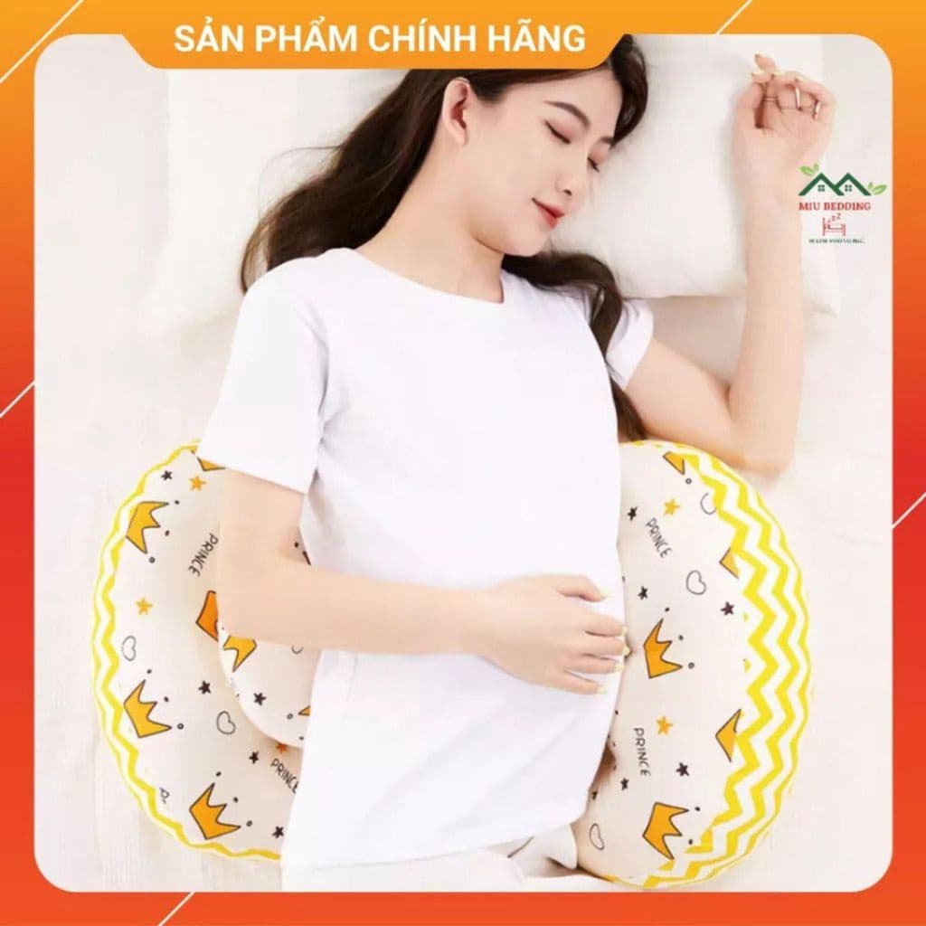Gối bầu cánh tiên gối bà bầu và e bé, nâng đỡ bụng, hỗ trợ giảm đau lưng, dễ ngủ