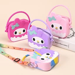 Túi xách silicon hình thỏ tai dài 2 trong 1 cầm tay đeo chéo thời trang đựng bao bì lì xì, mỹ phẩm 5