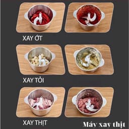 Máy Xay Đa Năng, Xay Thịt, Rau Củ Qủa, Dung Tích 2L, Cối Inox304 Bền Bỉ, Lưỡi Thép Không Rỉ 2
