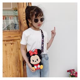 [Lớn, vừa điện thoại] Túi xách đeo chéo silicon hình mickey minnie thời trang dễ thương làm quà tặng 3