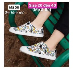Giày lười nhựa su mềm Mẹ và Bé NATIVE  2024 đi mưa nắng , biển , du lịch , đi bộ êm chân 8