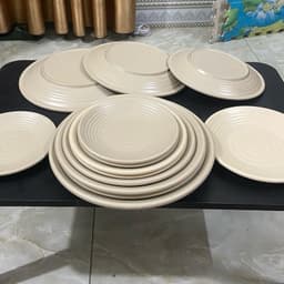 Combo 5 Đĩa nhựa tròn Thái hàng cao cấp Việt Nhật, đĩa đựng đồ ăn hoa quả phong cách sang trọng, quý phái. 5