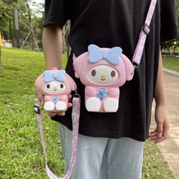 [Lớn, vừa điện thoại] Túi đeo chéo silicon hình my melody làm quà tặng bạn gái đựng bao lì xì, mỹ phẩm, thời trang 7