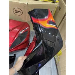 Áo Exciter nhỏ đỏ đen tem lửa dán sẵn 6