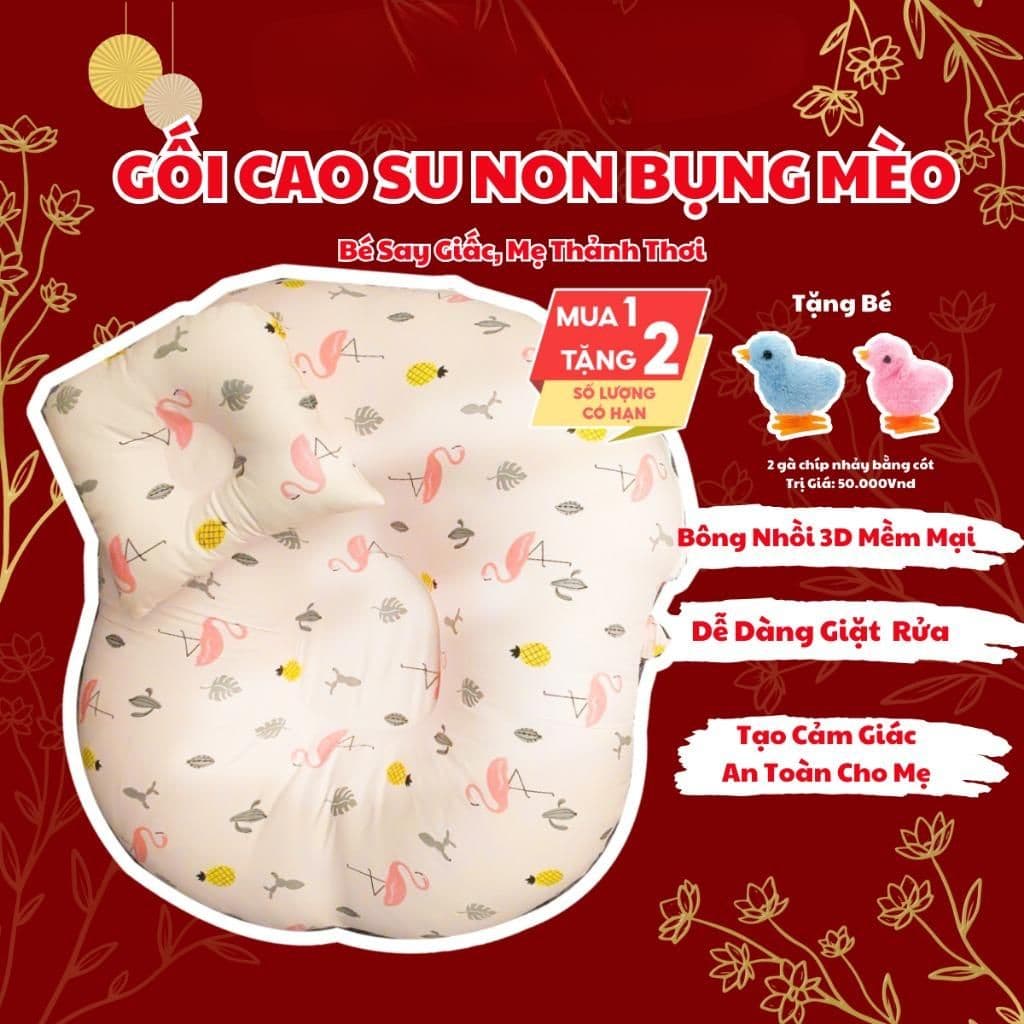 Gối đệm chống trào ngược cho bé gối chống trào ngược cho trẻ sơ sinh tặng kèm gối nhỏ cho bé gối chống trào
