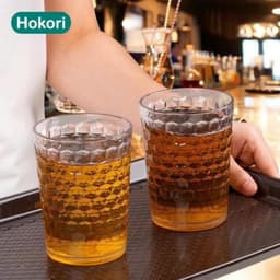 Combo 5,10 cốc nhựa mica trong tổ ong bền đẹp hàng cao cấp dung tích 300ml, 380 ml, 450ml Hokori VIỆT NHẬT. 2