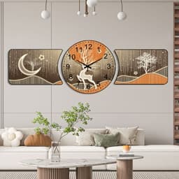 Bộ 3 Tranh Khuyết Đồng Hồ Tráng Gương - Trang Trí Phòng Khách/ Phòng Ăn/ Phòng Làm Việc. 6