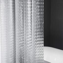 Rèm Phòng Tắm Trắng trong họa tiết 3D (180cm X 180cm) PEVA (Ảnh + Video thật ) 2