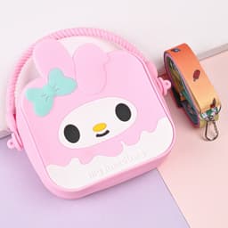 Túi xách silicon hình thỏ tai dài 2 trong 1 cầm tay đeo chéo thời trang đựng bao bì lì xì, mỹ phẩm 6
