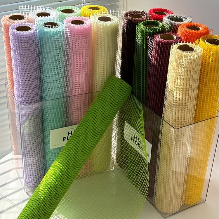 Giấy lưới vuông caro 5 yard gói hoa nhiều màu