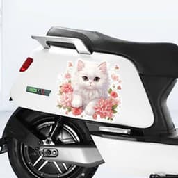 "Hoa Mèo Trắng Dán Xe Ô Tô Chống Trầy Xước, Trang Trí Vui Nhộn, Diện Tích Lớn" 8